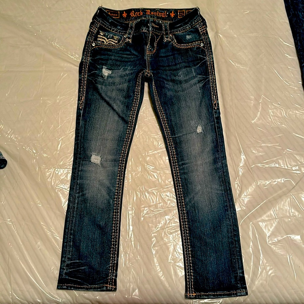 Rock Revival Crop Jeans—Size 25